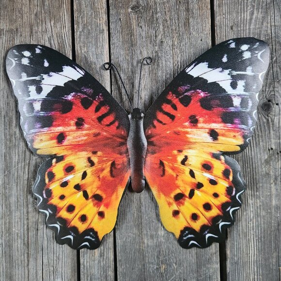 Sunburst Metal Butterfly, Dim: 13.75" L x 11" H - Picture 1 of 3